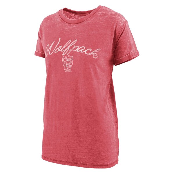 Red Ladies Short Sleeve Vintage Tee